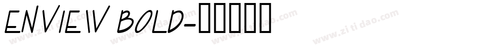 Enview Bold字体转换